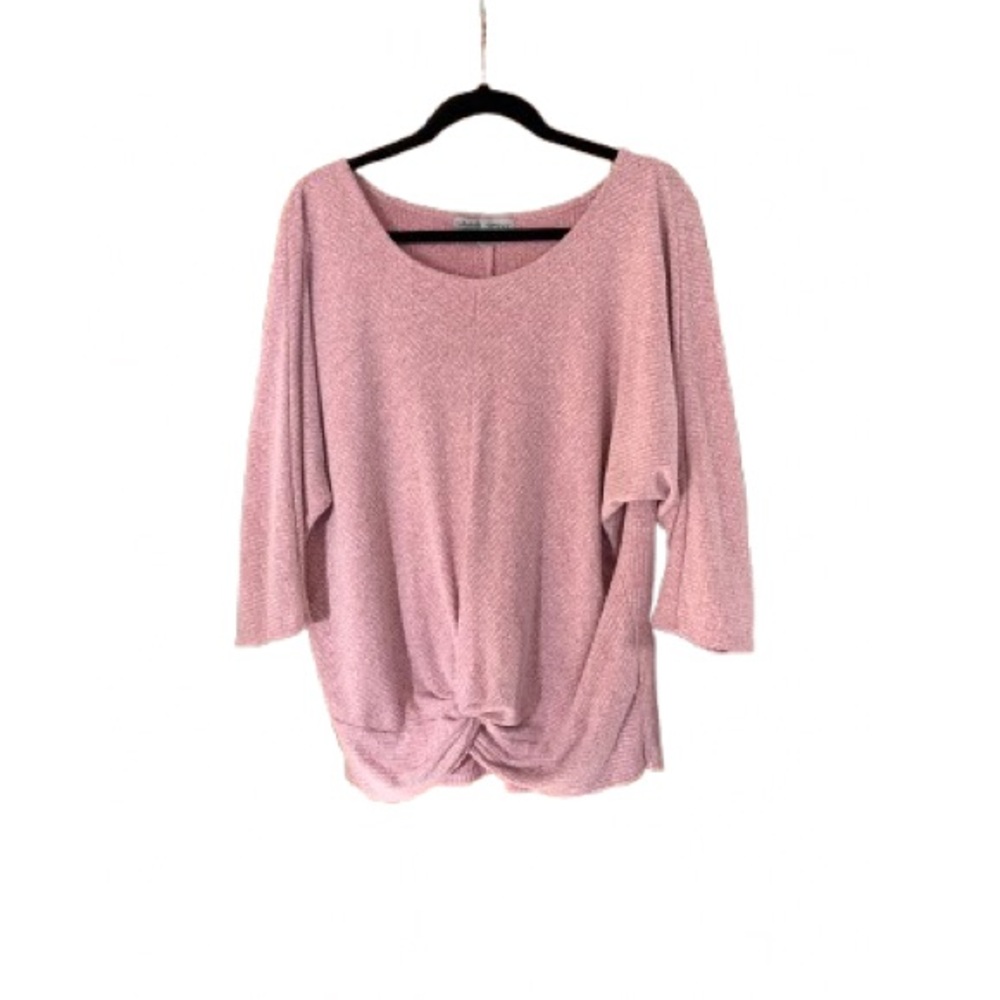 Absolutely Famous knotted top dusty pink size XL